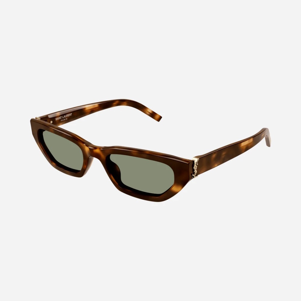 Saint Laurent Eyewear Sunglasses SL M126 003 Havana Squared RP: $508 - Picture 3 of 16